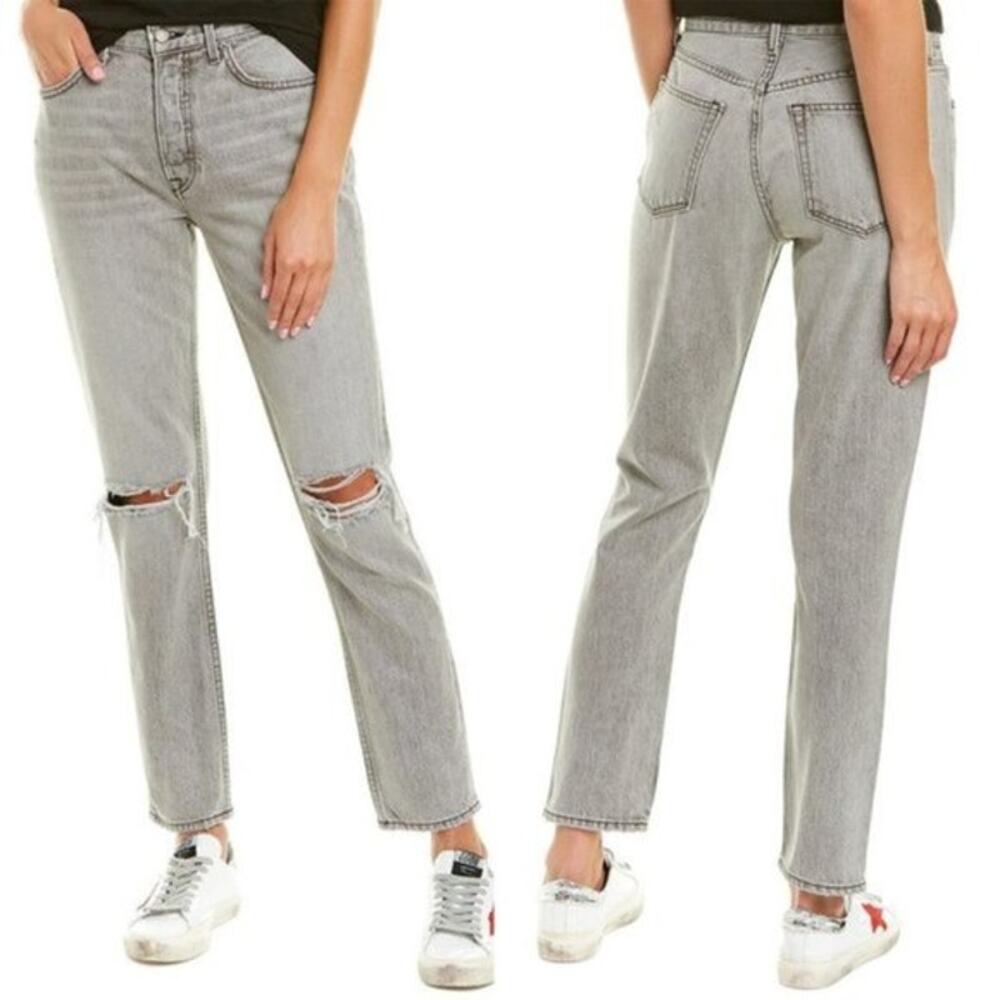 GRLFRND Karolina High Rise Skinny Jeans Womens Size 29 Lead Gray Distressed